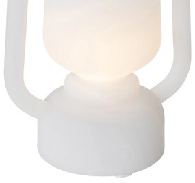 LED Candeeiro de mesa recarregável 22cm IP44 branco - STORM Mini Moderno