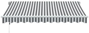 Toldo retrátil automático 300x250 cm antracite e branco