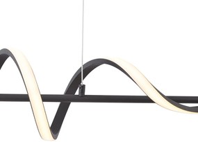 Candeeiro suspenso de design preto 110cm Incl. LED regulável em 3 níveis - Wokkel Design