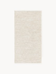 Tapete artesanal para interior e exterior com padrão de diamantes Rika