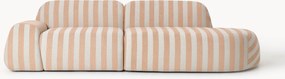 Módulo com chaise longue em teddy Wolke (3 lugares)