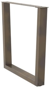 Pés para mesa de jantar em formato de V, 2 peças, aço natural, 80x(72-