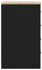 Armário de arrumação de garagem Preto 30x51x85 cm