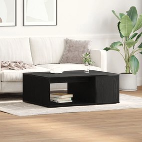 Mesa de Centro Carvalho Preto 90x67x33 cm Madeira de Engenharia