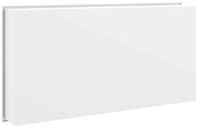 Nicho parede p/ duche 62x32x9 cm aço inoxidável branco mate