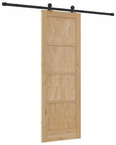 Porta Deslizante vidaXL com Conjunto de Hardware "ORKDAL" em Madeira S