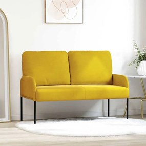 vidaXL Sofás com almofada 110cm Amarelo Contraplacado