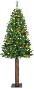 vidaXL Árvore de Natal Slim Verde 72 x 72 x 180 cm PVC