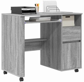 Mesa de Computador Cinza Cinza Sonoma Madeira Engenharia Médio