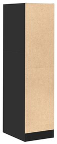 Armário boticário 30x41x118 cm derivados de madeira preto