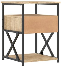 Mesa de cabeceira 40x42x55 cm derivados madeira carvalho sonoma