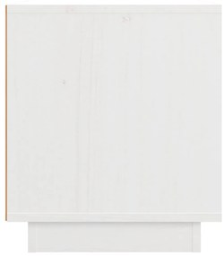 Móvel de TV 80x34x40 cm madeira de pinho maciça branco