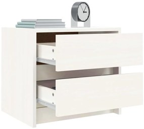 Mesas de cabeceira 2 pcs 40x31x35,5 cm pinho maciço branco