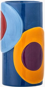 Jarra em grés design pintada à mão Polivia, Alt 18 cm