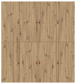 Cama com Arrumação vidaXL em Carvalho Artisan 200x200 cm