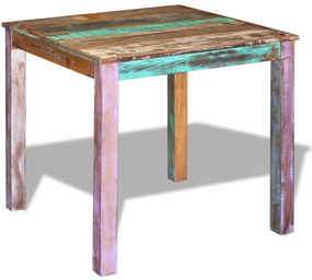 Mesa de jantar 80x82x76 cm madeira reciclada maciça