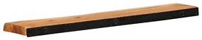 Prateleiras parede 2 pcs 80x20x3,5 cm madeira de acácia maciça
