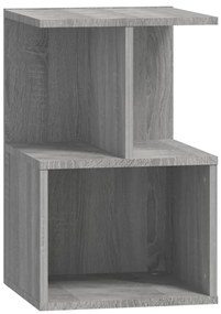 Mesa cabeceira 2pcs 35x35x55cm derivado madeira cinzento sonoma