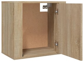 Mesas de cabeceira parede 2 pcs 50x30x47 cm cor carvalho sonoma