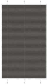 Preto Plissada Cega 115x200 cm Largura Tecido 114,4cm Poliéster
