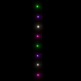 Cordão de luzes com 400 luzes LED 40 m PVC pastel multicolorido