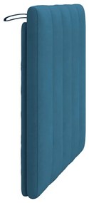 Almofadão de cabeceira 90 cm veludo azul