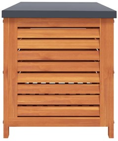 Caixa de arrumação para jardim 90x48x55 cm eucalipto maciça