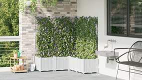 Vasos de Jardim com Sistema de Irrigação 5 pcs Brancos