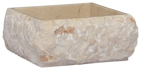 149174 vidaXL Lavatório 30x30x13 mármore cor creme