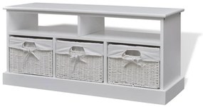 242431 vidaXL Banco de armazenamento Aarau branco