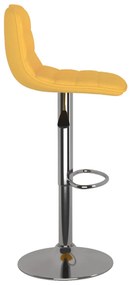 Bancos de bar 2 pcs tecido amarelo