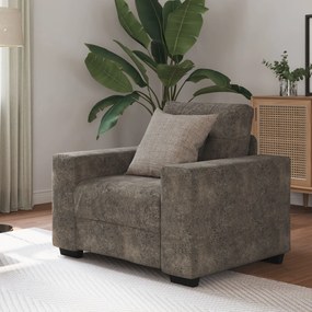 Poltrona vidaXL Cinza Escuro 59 cm em Couro Sintético