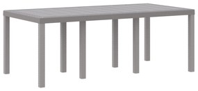 Conjunto de Jantar de Jardim com 7 Peças e Estofos em Rattan Sintético