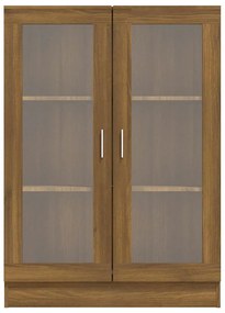 Vitrine 82,5x30,5x115 cm derivados de madeira carvalho castanho