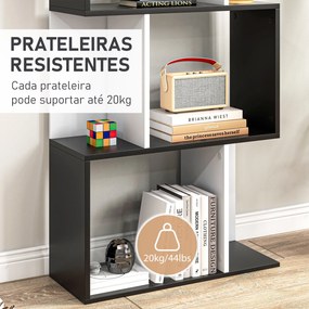 Estante com Prateleiras – Modelo Uppsala – 60x24x184 – Madeira – 6 Nív