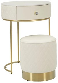 MESA DE CABECEIRA C/PUFF SHARON CM Ø 52X70 - Ø 36X39