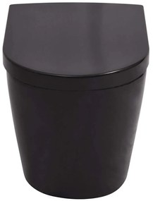 Sanita de parede com cisterna oculta, cerâmica, preto