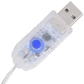 Pirâmide de iluminação decorativa com LEDs acrílico 60 cm azul