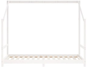 Estrutura de cama infantil 90x190 cm pinho maciço branco