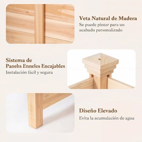 Conjunto de 2 Painéis de Privacidade para o Exterior  119 x 119 cm com Estacas Metálicas para Ar Condicionado, Caixote do Lixo de Jardim, Natural