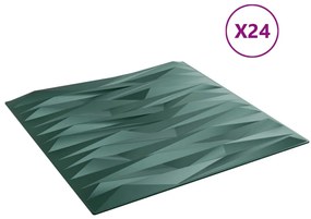 Painéis de parede 24 pcs 50x50 cm 6 m² XPS pedra verde