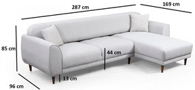 Sofá-Cama de Canto Image Corner – Bege – 287 x 169 cm