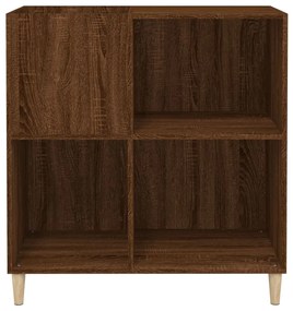 Armário p/ discos 84,5x38x89cm deriv. madeira carvalho castanho