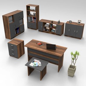 Conjunto de Mobiliário de Escritório VO18 – Barroco Antracite – Várias