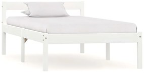 283184 vidaXL Estrutura de cama 90x200 cm madeira pinho maciço branco