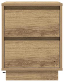 Criados-mudos com Luzes LED 2 pcs Carvalho Artesanal 39x34.5x50 cm