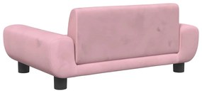 Cama para cães 70x45x33 cm veludo rosa