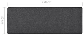 Tapete/passadeira 80x250 cm antracite