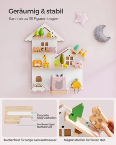 Prateleira para brinquedos de montagem fácil 18 x 55,6 x 59,7 cm branco