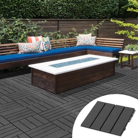 Conjunto de 9 Estrados 30x30 cm com Área de 0,81 m² para Exterior e Interior Estrados com Sistema Clique com Superfície Antiderrapante para Balcão Ter